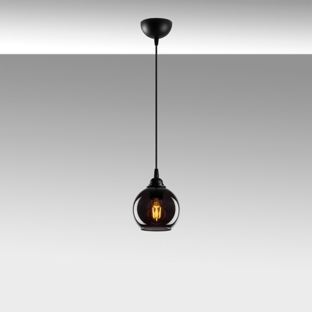 Lustra Smoked Gri 15x15x114 cm Lustra Smoked Gri 15x15x114 cm