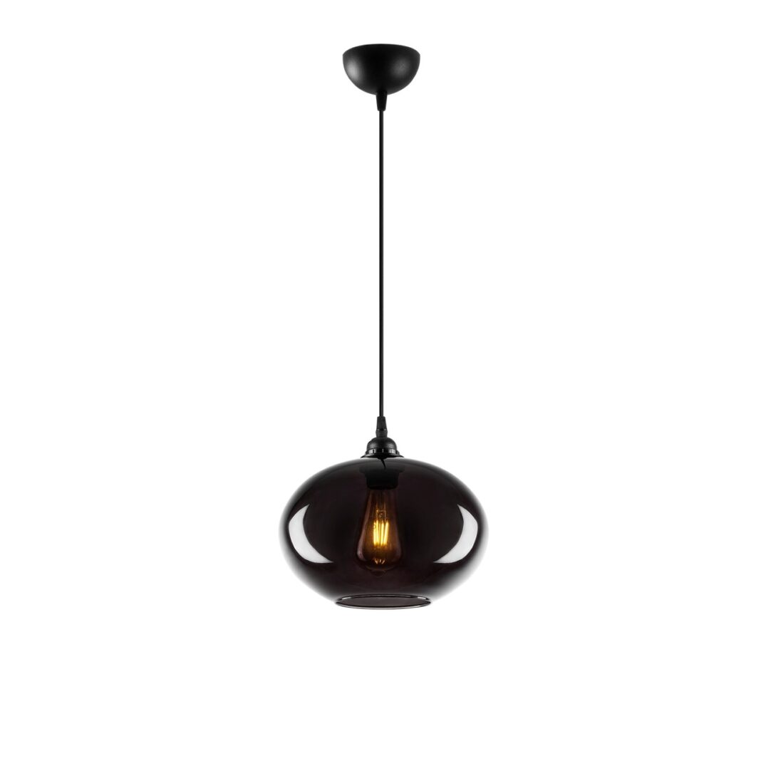Lustra Smoked Gri 27x27x120 cm Lustra Smoked Gri 27x27x120 cm