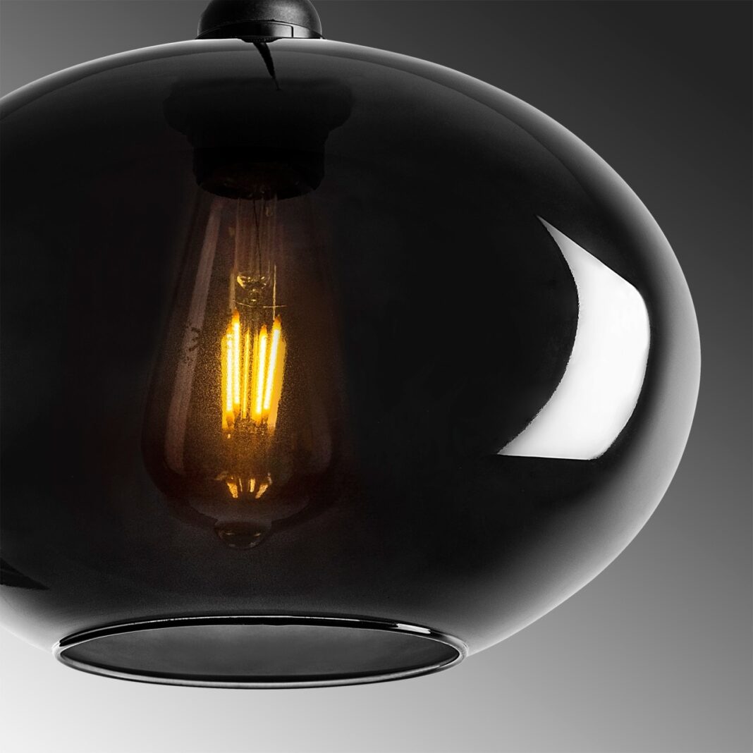 Lustra Smoked Gri 27x27x120 cm Lustra Smoked Gri 27x27x120 cm