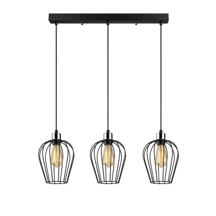 Lustra Tel Negru 70x20x115 cm Lustra Tel Negru 70x20x115 cm