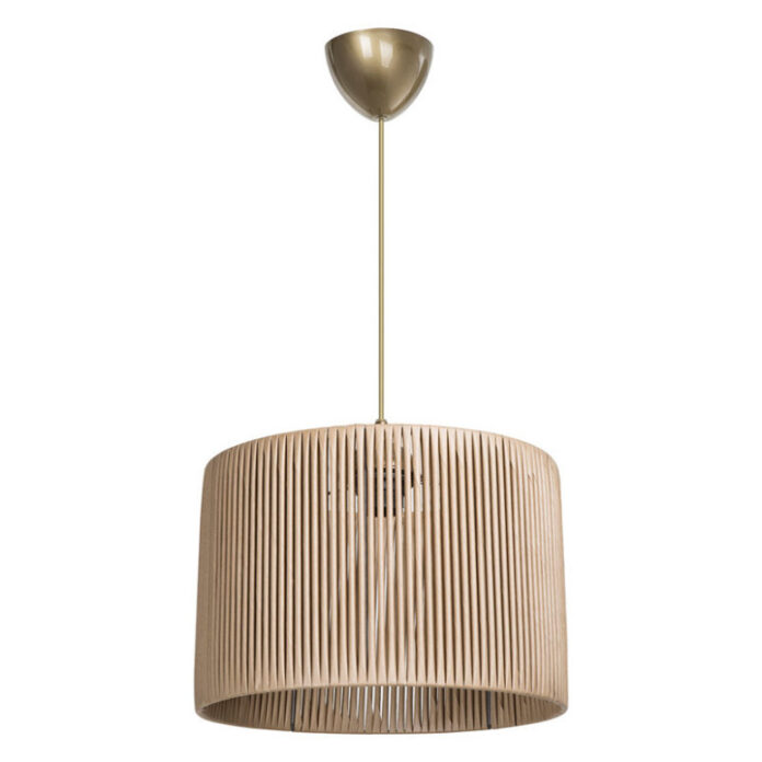 Lustră tip pendul, E27, Natural, Ø30 × 24 cm
