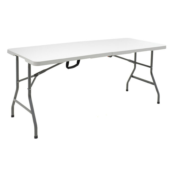 Masa de camping pliabila profesionala Rodeo cadru metalic alba 240x76x74cm Masa de camping pliabila profesionala Rodeo cadru metalic alba 240x76x74cm
