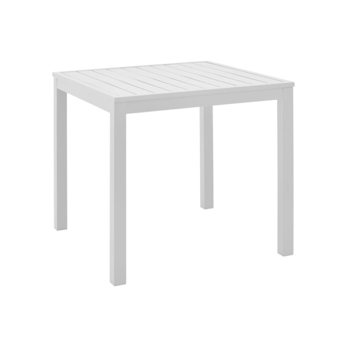 Masă de exterior din aluminiu Model Kliton, Alb, 45x45x41 cm Masă de exterior din aluminiu Model Kliton, Alb, 45x45x41 cm