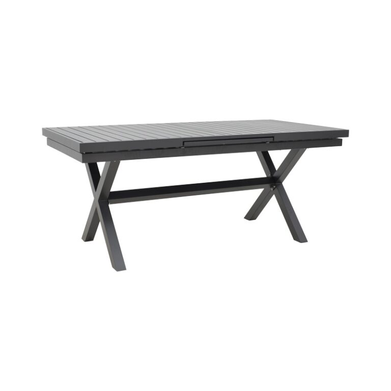 Masa de Gradina Model Dagyn, Gri inchis, 180-240x90x76 cm