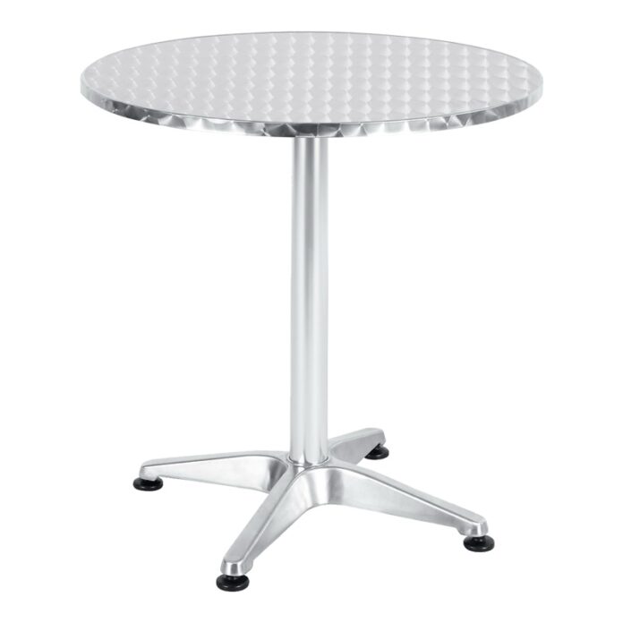 Masa de gradina, Model Lazo, culoare crom, aluminiu cromat, D70x70 cm Masa de gradina, Model Lazo, culoare crom, aluminiu cromat, D70x70 cm