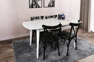 Masa Extensibila Model Berkley, 130-160x80x75 cm, Alb Masa Extensibila Model Berkley, 130-160x80x75 cm, Alb