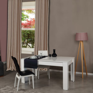 Masa Extensibila Model Harlee, 150-170x90x78 cm, Alb lucios Masa Extensibila Model Harlee, 150-170x90x78 cm, Alb lucios