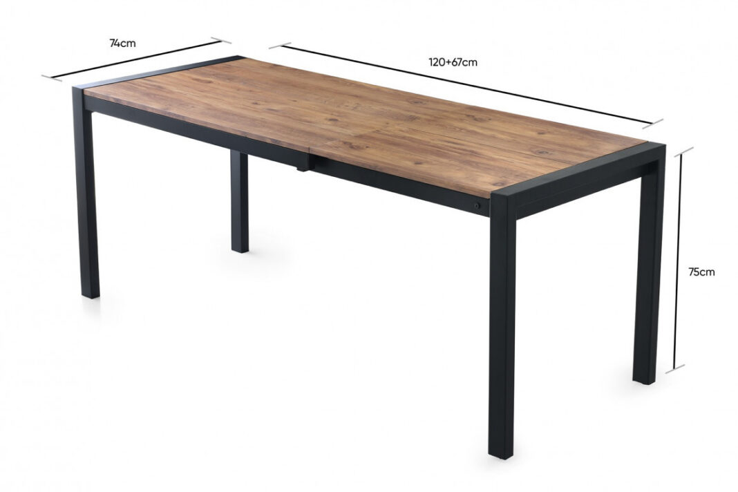 Masa Extensibila Model Jane, 120-187x74x75 cm, Pin atlantic Masa Extensibila Model Jane, 120-187x74x75 cm, Pin atlantic