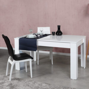 Masa Extensibila Model Korbin, 130-170x80x78 cm, Alb lucios Masa Extensibila Model Korbin, 130-170x80x78 cm, Alb lucios