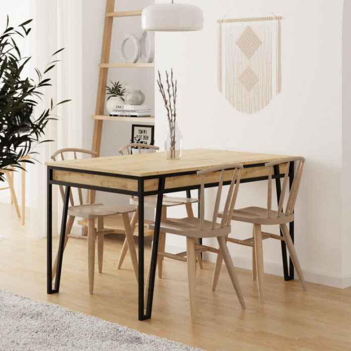 Masa Extensibila Model Lyric, 132-170x80x76 cm, Stejar Masa Extensibila Model Lyric, 132-170x80x76 cm, Stejar