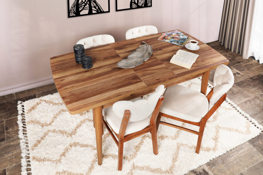 Masa Extensibila Model Samara, 130-160x80x79 cm, Nuc Masa Extensibila Model Samara, 130-160x80x79 cm, Nuc