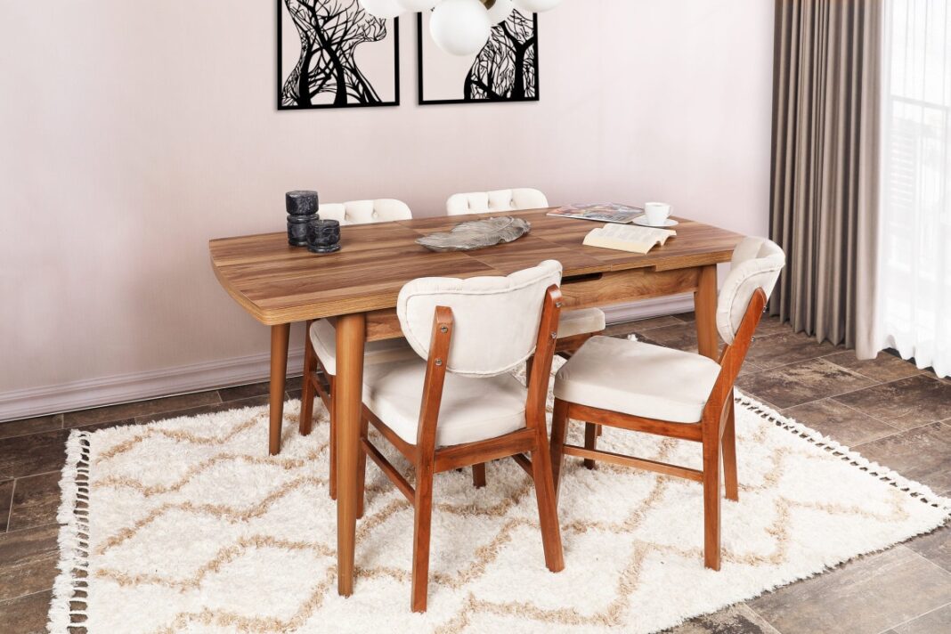 Masa Extensibila Model Samara, 130-160x80x79 cm, Nuc Masa Extensibila Model Samara, 130-160x80x79 cm, Nuc