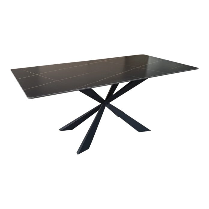 Masă Mattias, negru/negru, 180x90x75 cm Masă Mattias, negru/negru, 180x90x75 cm