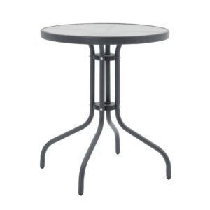 Masa metalica de gradina, pako Word, Sticla, Gri, 60 x 70 cm Masa metalica de gradina, pako Word, Sticla, Gri, 60 x 70 cm