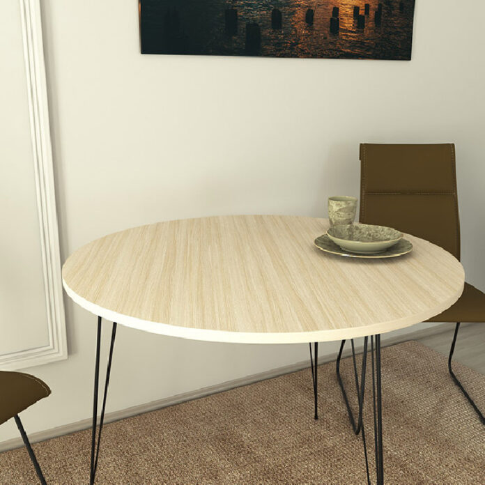 Masa Model Damir, 90x90x75 cm, Stejar/Negru Masa Model Damir, 90x90x75 cm, Stejar/Negru