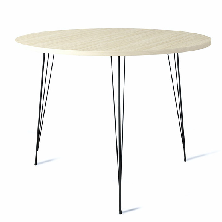 Masa Model Damir, 90x90x75 cm, Stejar/Negru Masa Model Damir, 90x90x75 cm, Stejar/Negru