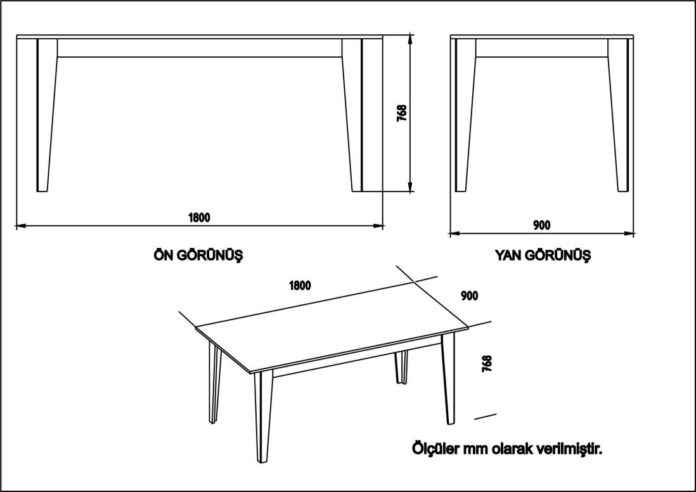 Masa Model Genesis, 180x90x76.8 cm, Alb Masa Model Genesis, 180x90x76.8 cm, Alb