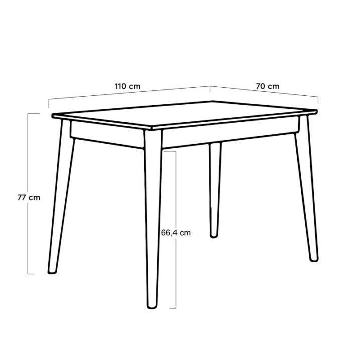 Masa Model Hendrix, 110x70x77 cm, Alb Masa Model Hendrix, 110x70x77 cm, Alb