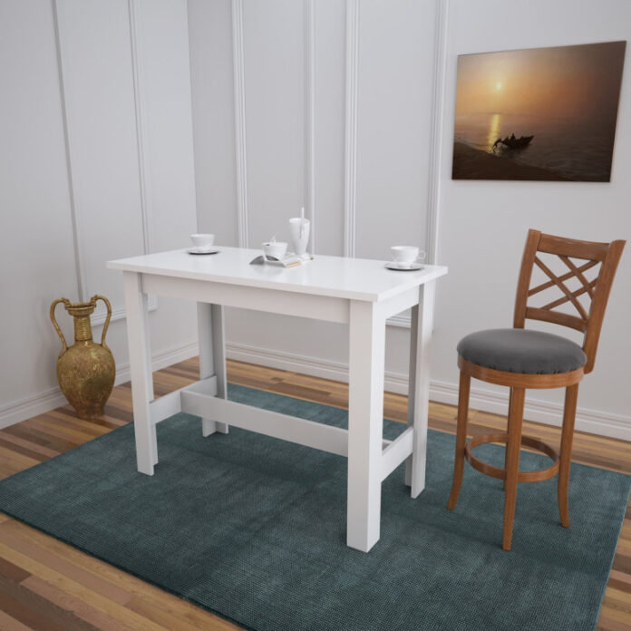 Masa Model Nova, 120x60x93 cm, Alb lucios Masa Model Nova, 120x60x93 cm, Alb lucios