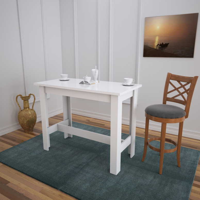 Masa Model Nova, 120x60x93 cm, Alb lucios Masa Model Nova, 120x60x93 cm, Alb lucios