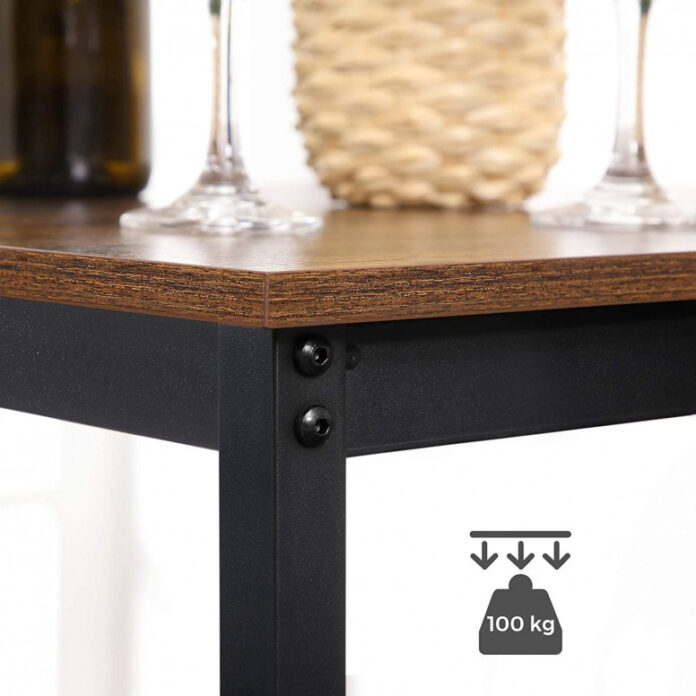 Masa Model Rosemary, 60x60x90 cm, Maro Rustic/Negru Masa Model Rosemary, 60x60x90 cm, Maro Rustic/Negru
