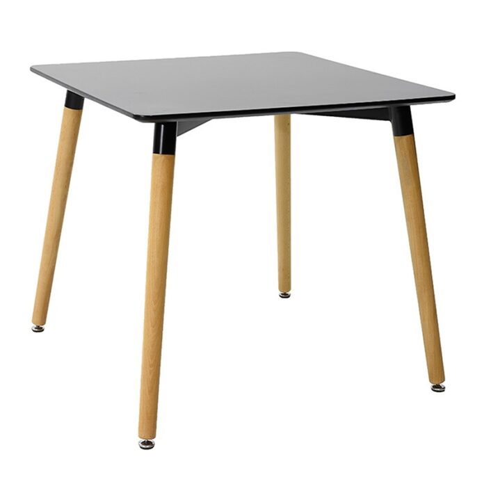 Masă Natali, negru/natural, 80x80x76 cm Masă Natali, negru/natural, 80x80x76 cm