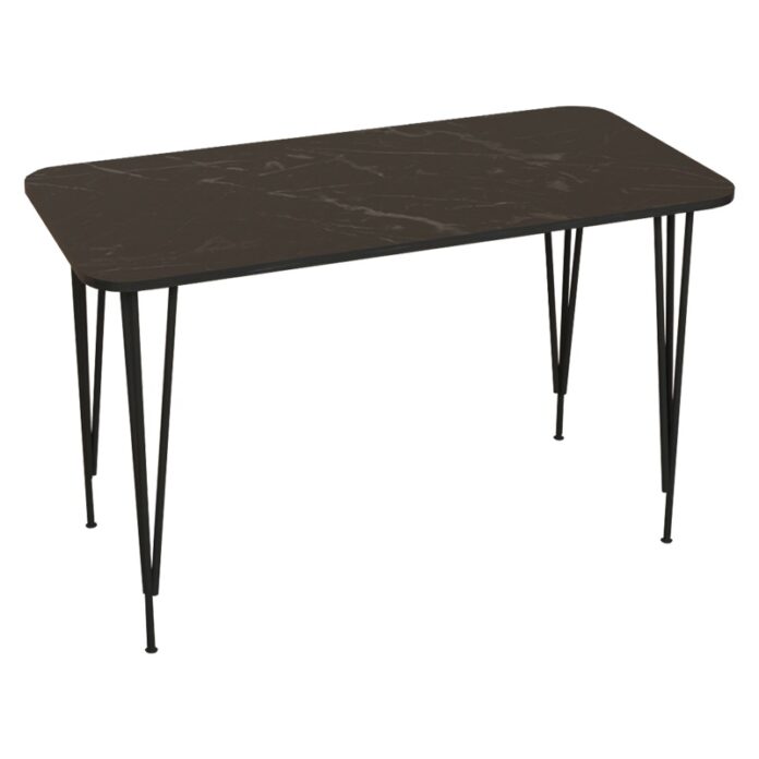 Masă Palkon, negru marmorat, 120x60x73 cm Masă Palkon, negru marmorat, 120x60x73 cm