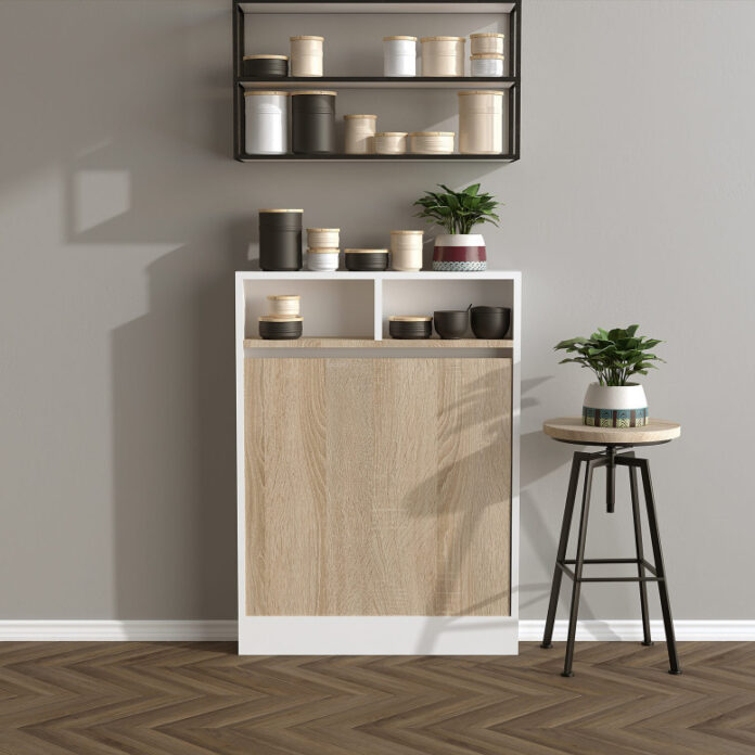 Masa Pliabila Model Eden, 70x15x90 cm, Alb/Stejar Masa Pliabila Model Eden, 70x15x90 cm, Alb/Stejar