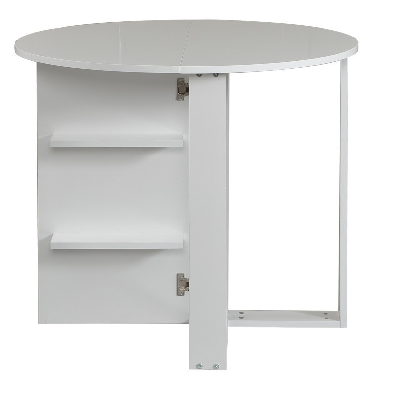 Masa Pliabila Model Melody, 90x45x77 cm, Alb lucios Masa Pliabila Model Melody, 90x45x77 cm, Alb lucios