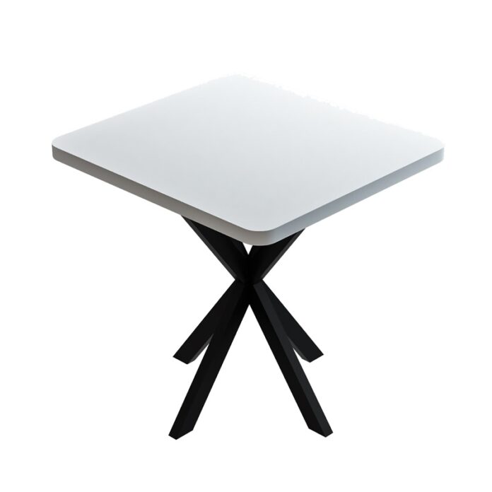 Masă Prestone, alb/negru, 70x70x75 cm Masă Prestone, alb/negru, 70x70x75 cm