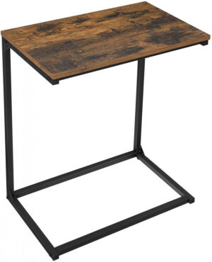 Masuta Auxiliara Model Camilo, 55x35x66 cm, Maro Rustic / Negru Masuta Auxiliara Model Camilo, 55x35x66 cm, Maro Rustic / Negru