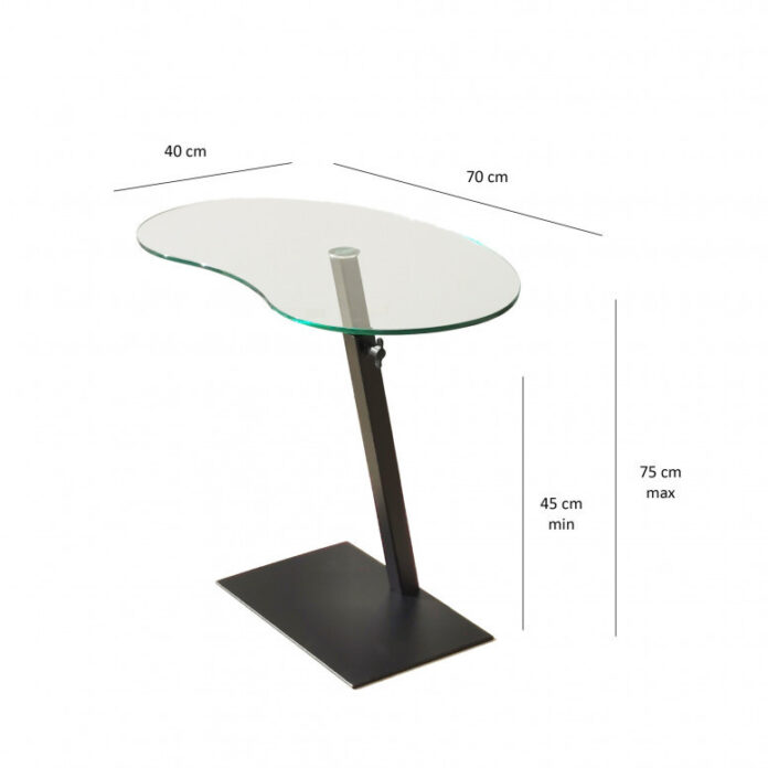 Masuta de Cafea Model Ainhoa, 70x40x75 cm, Negru, Blat Sticla securizata Masuta de Cafea Model Ainhoa, 70x40x75 cm, Negru, Blat Sticla securizata