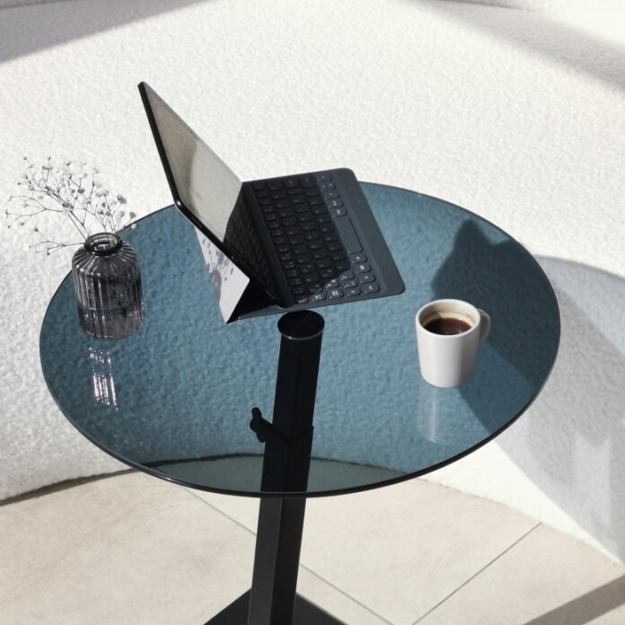 Masuta de Cafea Model Allen, 40x40x75 cm, Negru, Blat Sticla securizata Masuta de Cafea Model Allen, 40x40x75 cm, Negru, Blat Sticla securizata