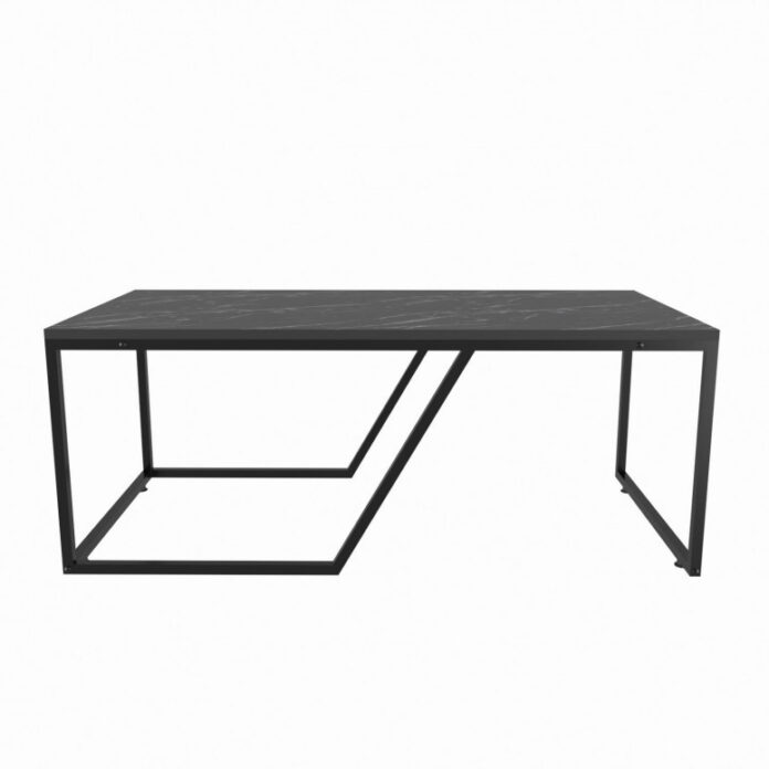 Masuta de Cafea Model Amanda, 120x60x48 cm, Negru marmorat Masuta de Cafea Model Amanda, 120x60x48 cm, Negru marmorat