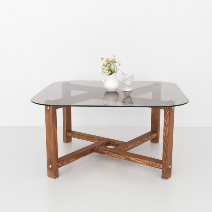 Masuta de Cafea Model Amayah, 80x80x40 cm, Stejar, Lemn masiv, Blat Sticla securizata Masuta de Cafea Model Amayah, 80x80x40 cm, Stejar, Lemn masiv, Blat Sticla securizata