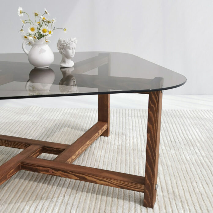Masuta de Cafea Model Amayah, 80x80x40 cm, Stejar, Lemn masiv, Blat Sticla securizata Masuta de Cafea Model Amayah, 80x80x40 cm, Stejar, Lemn masiv, Blat Sticla securizata