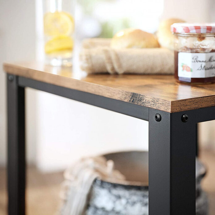 Masuta de Cafea Model Andre, 45x45x55 cm, Maro Rustic/Negru Masuta de Cafea Model Andre, 45x45x55 cm, Maro Rustic/Negru