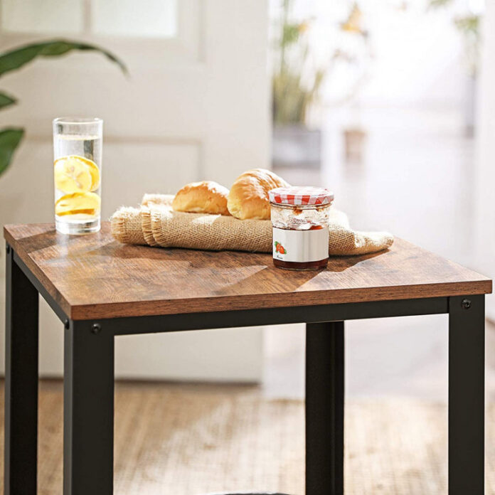 Masuta de Cafea Model Andre, 45x45x55 cm, Maro Rustic/Negru Masuta de Cafea Model Andre, 45x45x55 cm, Maro Rustic/Negru