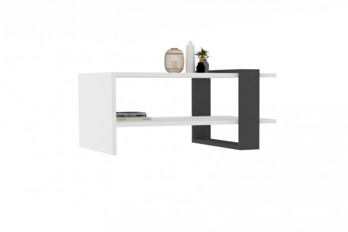 Masuta de Cafea Model Angelo, 80x55x35 cm, Alb/Antracit Masuta de Cafea Model Angelo, 80x55x35 cm, Alb/Antracit