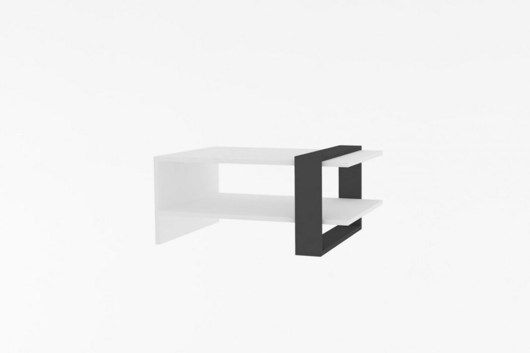 Masuta de Cafea Model Angelo, 80x55x35 cm, Alb/Antracit Masuta de Cafea Model Angelo, 80x55x35 cm, Alb/Antracit
