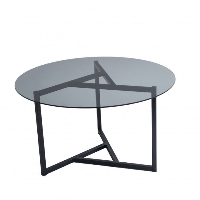 Masuta de Cafea Model Blake, 75x75x42 cm, Negru, Blat Sticla securizata Masuta de Cafea Model Blake, 75x75x42 cm, Negru, Blat Sticla securizata