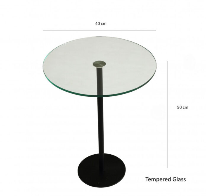 Masuta de Cafea Model Cain, 40x40x50 cm, Negru, Blat Sticla securizata Masuta de Cafea Model Cain, 40x40x50 cm, Negru, Blat Sticla securizata