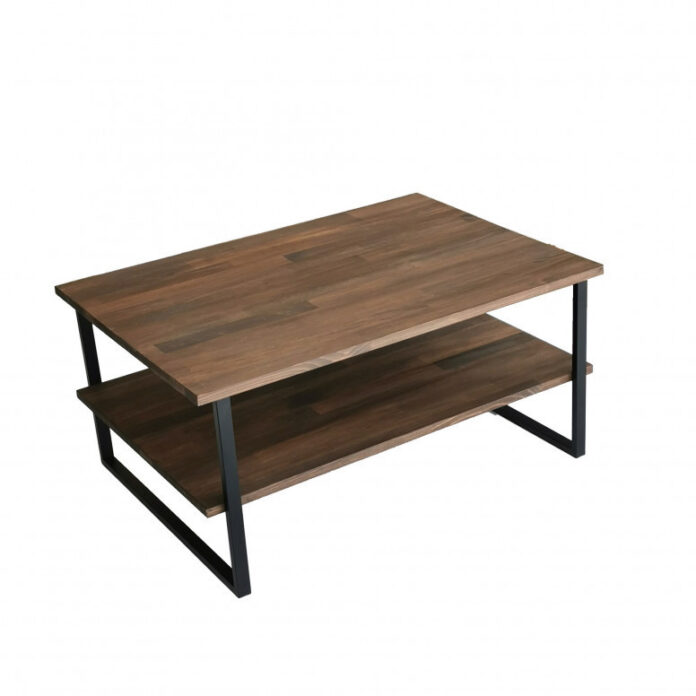 Masuta de Cafea Model Cain, 85x60x40 cm, Nuc/Negru Masuta de Cafea Model Cain, 85x60x40 cm, Nuc/Negru