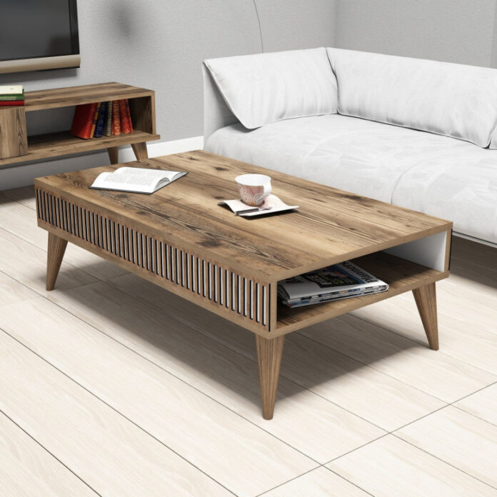 Masuta de Cafea Model Cantu, 105x60x34.6 cm, Nuc Masuta de Cafea Model Cantu, 105x60x34.6 cm, Nuc