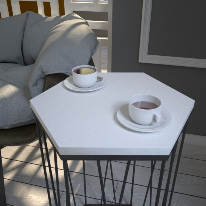 Masuta de Cafea Model Clarissa, 40x35x62 cm, Alb Masuta de Cafea Model Clarissa, 40x35x62 cm, Alb