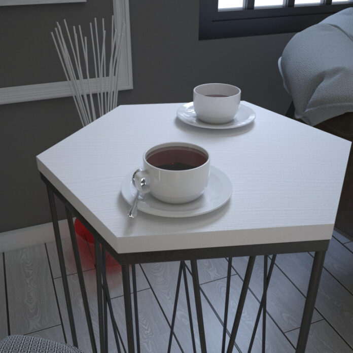Masuta de Cafea Model Clarissa, 40x35x62 cm, Alb Masuta de Cafea Model Clarissa, 40x35x62 cm, Alb