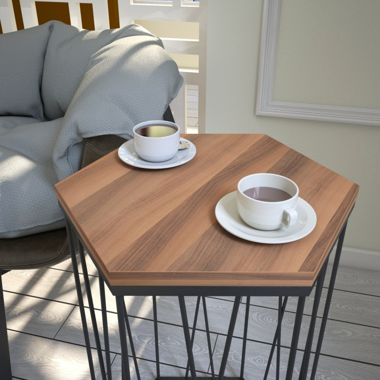 Masuta de Cafea Model Clarissa, 40x35x62 cm, Nuc Masuta de Cafea Model Clarissa, 40x35x62 cm, Nuc