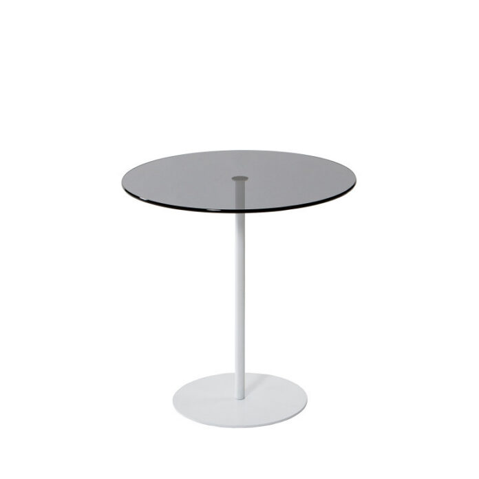 Masuta de Cafea Model Cleo, 50X50X50 cm, Alb/Gri inchis, Blat Sticla securizata Masuta de Cafea Model Cleo, 50X50X50 cm, Alb/Gri inchis, Blat Sticla securizata