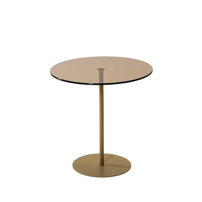 Masuta de Cafea Model Cleo, 50X50X50 cm, Auriu/Bronz, Blat Sticla securizata Masuta de Cafea Model Cleo, 50X50X50 cm, Auriu/Bronz, Blat Sticla securizata