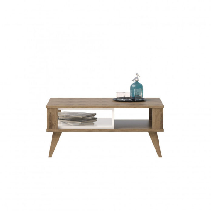Masuta de Cafea Model Cortes, 90x60x40 cm, Stejar/Alb Masuta de Cafea Model Cortes, 90x60x40 cm, Stejar/Alb